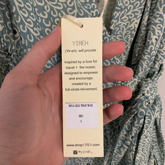 NWT Yireh Rosa Lilia Wrap Maxi Dress in Iris - Picture 7 of 7